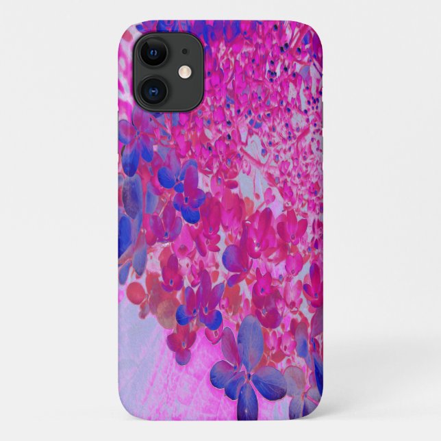 Coques Case-Mate iPhone Elégant Fuchsia et bleu foncé Limelight Hydrangea (Dos)