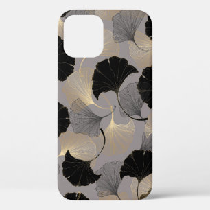 Case-Mate iPhone Case Elégant Ginkgo en or, arrière - plan vintage.