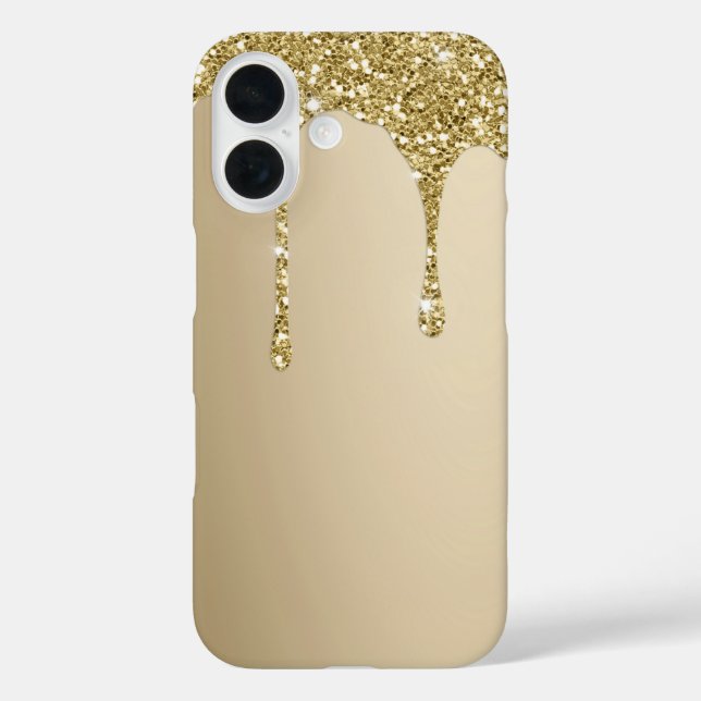 Coques Case-Mate iPhone Élégant Glitterie Or Fondu (Verso)
