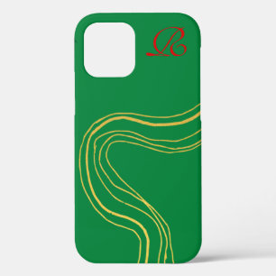 Case-Mate iPhone Case Élégant Gold Royal Green Abstrait