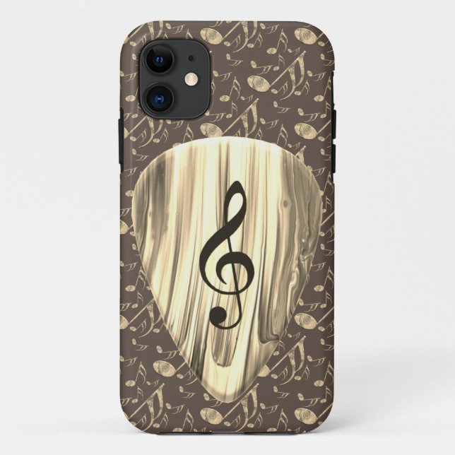Coques Case-Mate iPhone Elégant Golden Treble Clef Music Art (Dos)