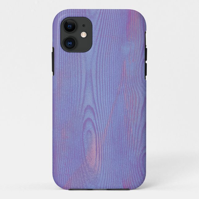 Coques Case-Mate iPhone Élégant grain de bois Abstrait Texture violet viol (Dos)