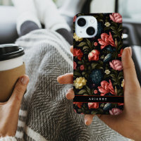 Élégant Imaginaire noir floral personnalisé