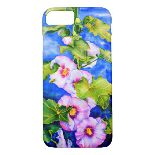 Coque Case-Mate iPhone Elégant jardin fleuri rose blanc aquarelle
