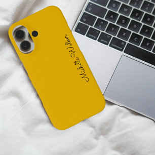 Coque Pour iPhone 16 Elégant Jaune & Noir minimaliste moderne