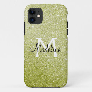 Case-Mate iPhone Case Élégant Jaune or Parties scintillant brillant Mono