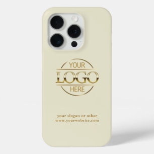 Coque Case-Mate iPhone Élégant Logo Commercial Beige Personnalisé Profess