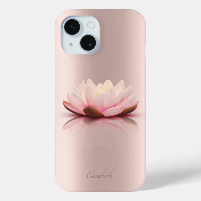 Coques Case-Mate iPhone Élégant Lotus Flower Rose Gold (Verso)