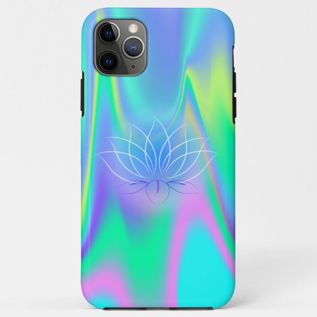 Coques Case-Mate iPhone Élégant Lotus Holographique (Dos)