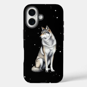 Coque Pour iPhone 16 Élégant loup gris