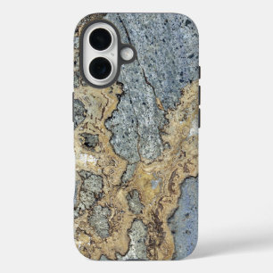 Coque Pour iPhone 16 Elégant Luxueux intemporel Gris Or Pierre