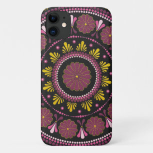 Case-Mate iPhone Case Elégant Mandala d'or rose, Boho Zen Dot Art Flower