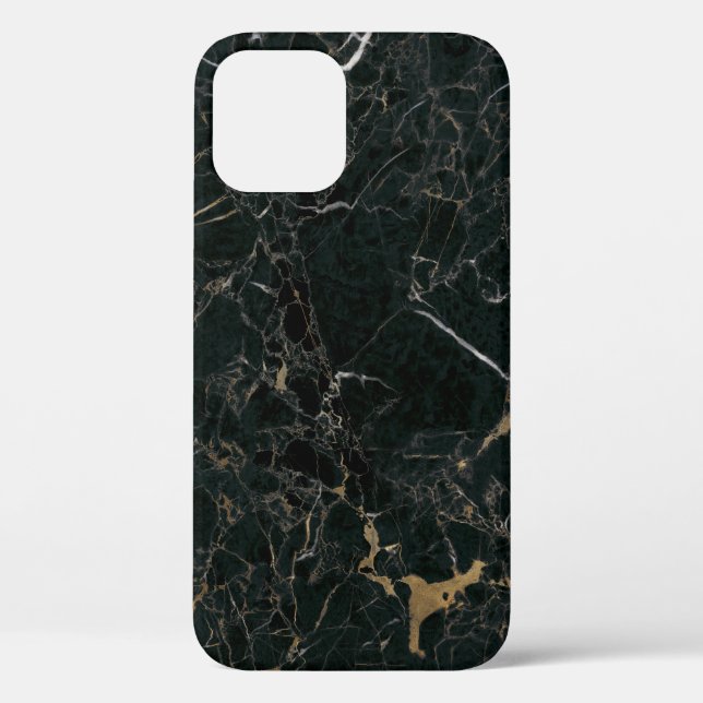 Coques Case-Mate iPhone Élégant marbre noir : Arrière - plan texturé (Verso)