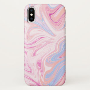 Coques Pour iPhone Elégant marbre rose pastel bleu orange