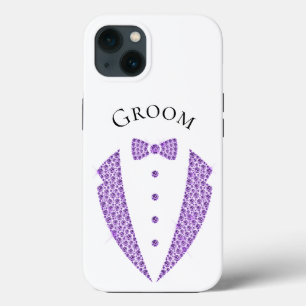 Case-Mate iPhone Case Élégant Mariage de typographie violet de Tuxedo Gr