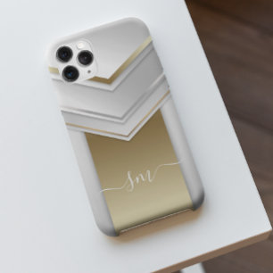 Case-Mate iPhone Case Elégant métal 3D look Calligraphie Or Monogramme