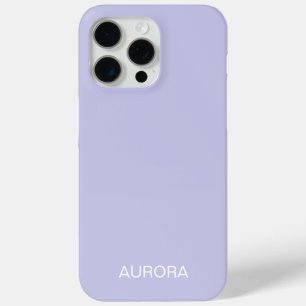 Coque Case-Mate iPhone Élégant Misty Lilac Nom personnalisé -