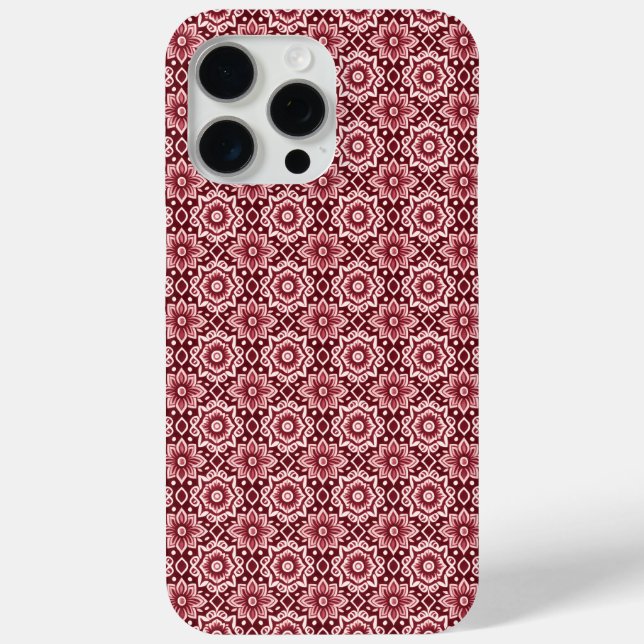 Coques Case-Mate iPhone Élégant modèle floral de Boho Retro (Verso)