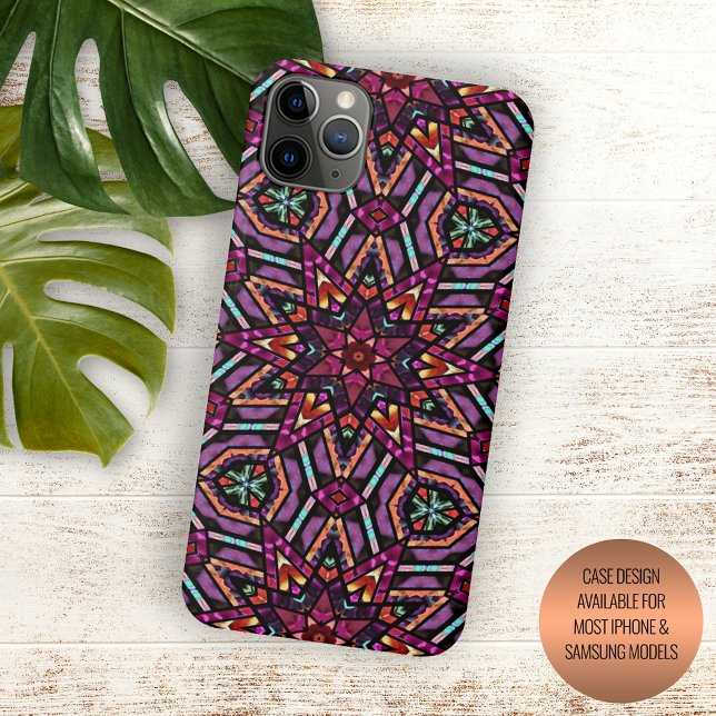 Coques Case-Mate iPhone Élégant Moderne Abstrait Art Mandala Bohème (Créateur téléchargé)