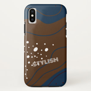 Case-Mate iPhone Case Élégant & Moderne Bleu & Blanc