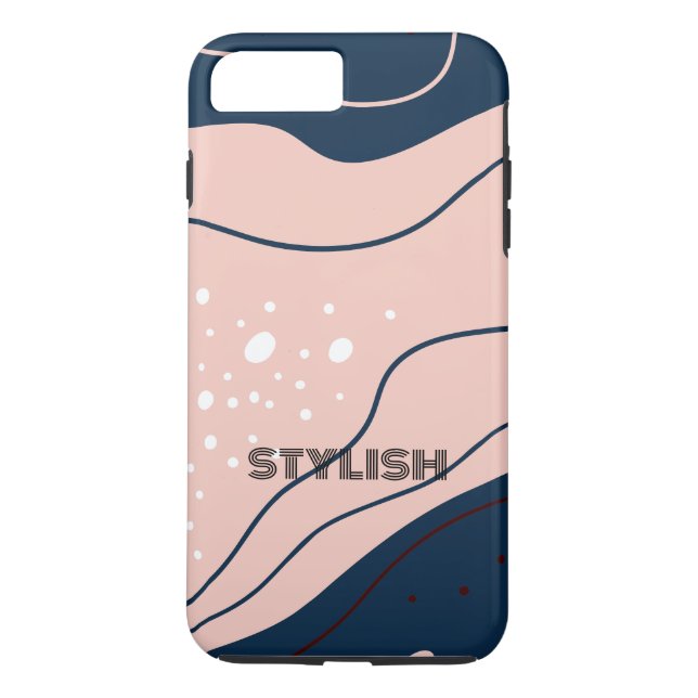 Coques Case-Mate iPhone Elégant & moderne bleu & blanc (Dos)