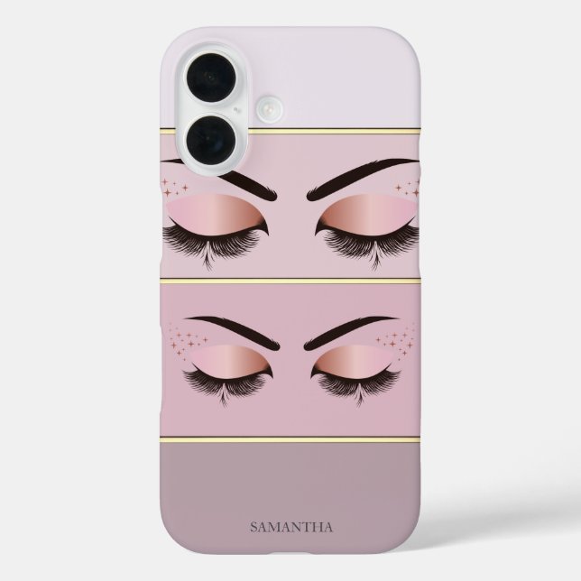 Coques Case-Mate iPhone Élégant Moderne Chic Rayé, Cils (Verso)