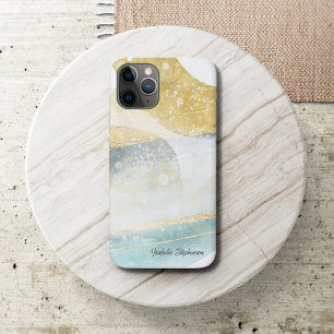 Case-Mate iPhone Case Élégant Moderne Feuille d'Or et Abstrait Sarcelle