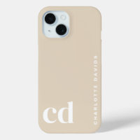 Élégant Monogramme Beige