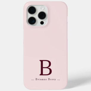 Coque Case-Mate iPhone Élégant Monogramme Blush