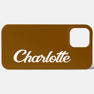 Case-Mate iPhone Case Élégant Monogramme Brun Personnalisé Classique