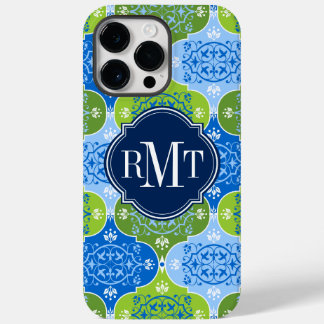 Coque Pour Pour iPhone 14 Pro Max Élégant monogramme Damas