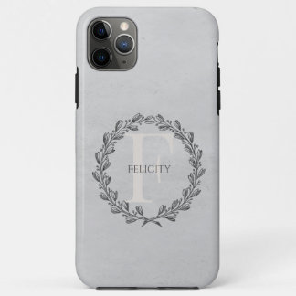 Case-Mate iPhone Case Élégant monogramme de couronne | Gris