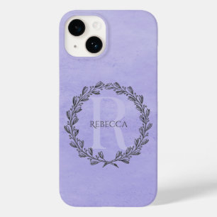 Coque Case-Mate iPhone Élégant monogramme de couronne Violet