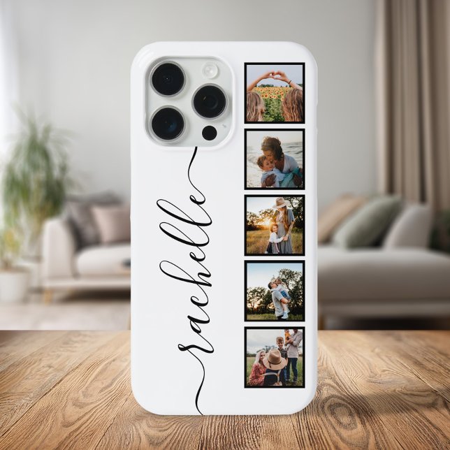 Coques Case-Mate iPhone Élégant Monogramme de script Personnalisé Photo Co (Créateur téléchargé)