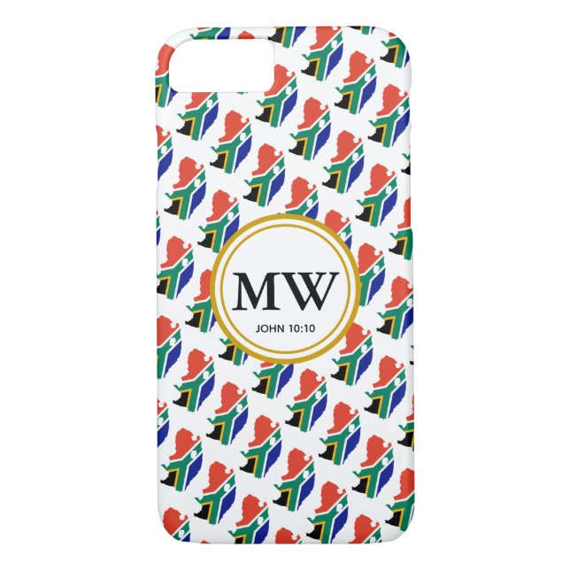 Coques Case-Mate iPhone Élégant Monogramme de vie Abondant en AFRIQUE DU S (Dos)