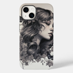 Coque Case-Mate iPhone Élégant Monogramme Floral Coque-Mate iPhone