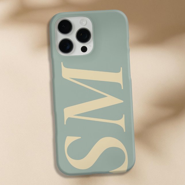 Coques Case-Mate iPhone Élégant monogramme initial en gras (Créateur téléchargé)