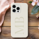 Coque Case-Mate iPhone Élégant Monogramme initial minimaliste de farine d<br><div class="desc">Élégant minimaliste de la farine d'avoine coque iphone initial de monogramme</div>