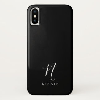 Case-Mate iPhone Case Élégant Monogramme noir et blanc