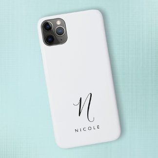 Case-Mate iPhone Case Élégant Monogramme noir et blanc