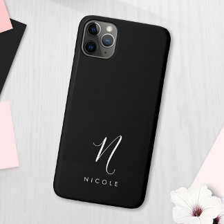 Case-Mate iPhone Case Élégant Monogramme noir et blanc