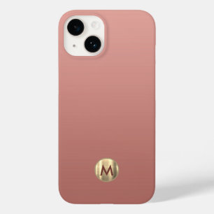 Coque Case-Mate iPhone Élégant Monogramme Or Rose