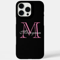 Élégant Monogramme rose