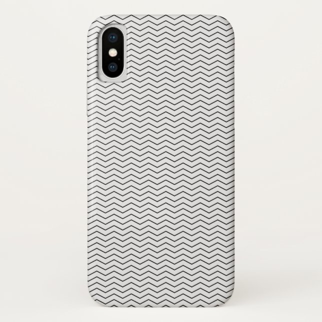 Coques Case-Mate iPhone Élégant Motif Chevron blanc et noir (Dos)