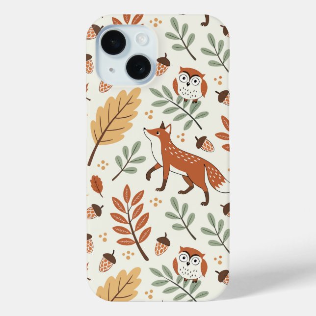 Coques Case-Mate iPhone Élégant Motif d'automne scandinave (Verso)