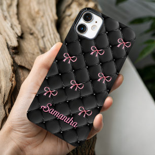 Coque Pour iPhone 16 Élégant motif de noeuds papillon coquette rose et