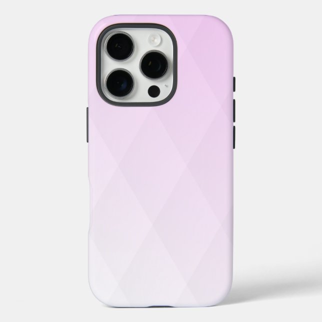 Coques Case-Mate iPhone Élégant Motif diamant en Pink Ombre (Verso)
