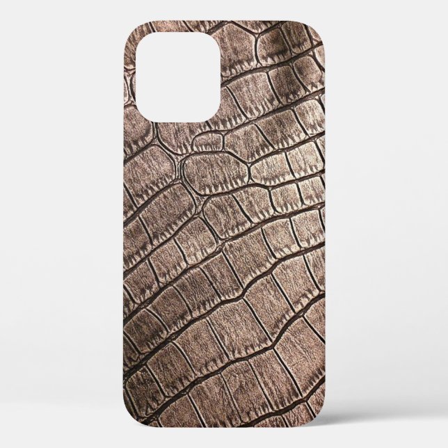 Coques Case-Mate iPhone Elégant motif en cuir gros plan.  (Verso)