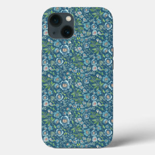 Case-Mate iPhone Case Élégant motif floral bleu