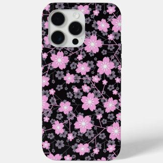 Coque Case-Mate iPhone Élégant motif floral rose joli en fleur de cerisie